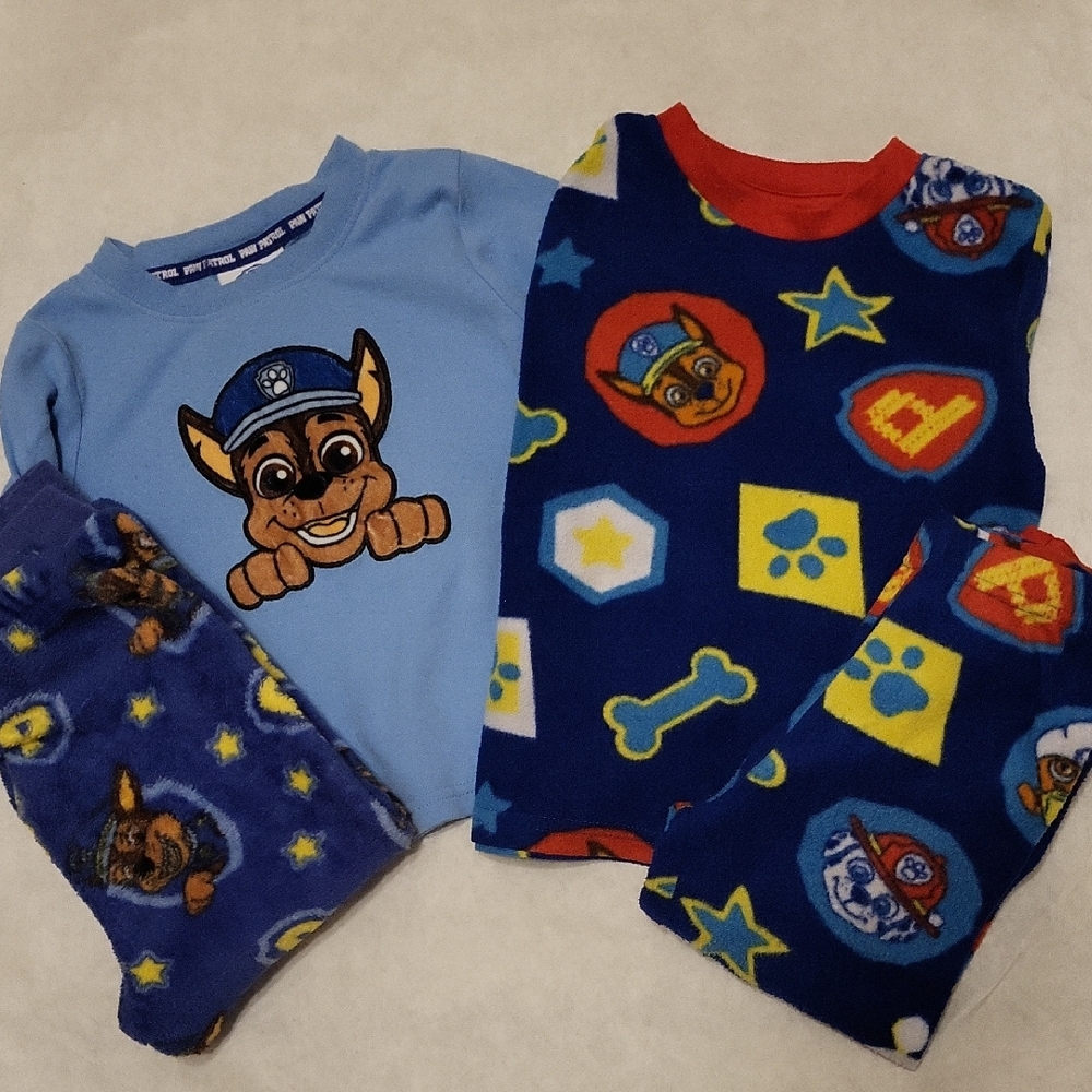 Two pair of Paw Patrol pajamas